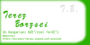 terez borzsei business card